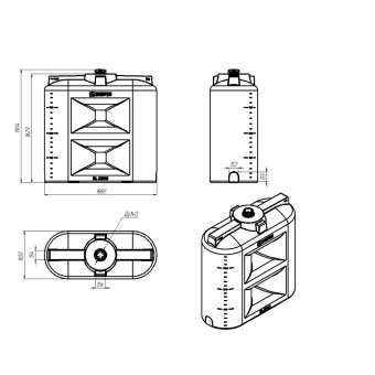 Пластиковая емкость SL 2000