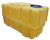 Прямоугольная желтая емкость с ребрами жесткости.