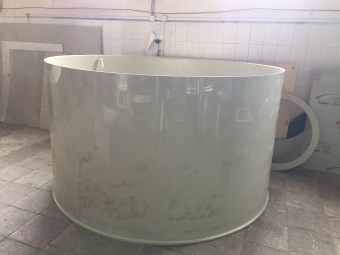 Полипропиленовый цилиндрический бассейн Ø 2700 Н 1500 серого цвета