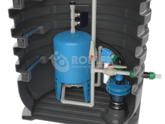 Кессон Родлекс-КС 2.0 — вид в разрезе с оборудованием