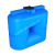 Прямоугольная синяя емкость с люком и ребрами жесткости.