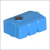 Прямоугольная голубая емкость с люком обслуживания.