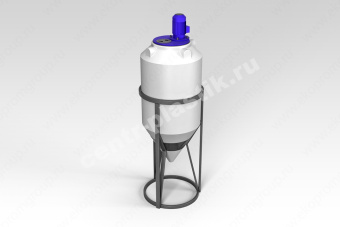 Емкость ФМ 240 в обрешетке с турбинной мешалкой