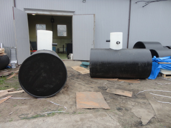 Пластиковые септики на  5 м³ Ø 1500 L 2850 для фекальных стоков