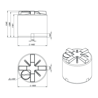Пластиковая емкость T 2000