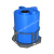 Синяя цилиндрическая емкость в металлокаркасе, люк.