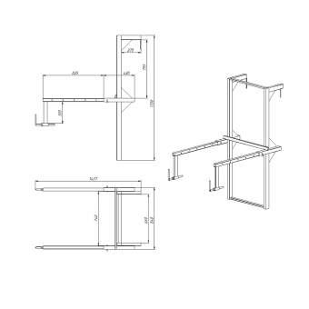 Кронштейн для мусоросбросов Экопром, крепление в оконный проем