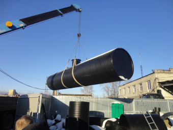 Полиэтиленовый резервуар на 15 м³ Ø 1500 L 8500 для сбора слабоагрессивных сред