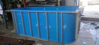 Полипропиленовый овальный бассейн 4000х2000х1500 с системой фильтрации