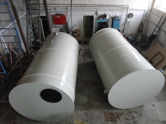 Полипропиленовые емкости  на 6,5 м³ Ø 1600 Н 3200 серной кислоты