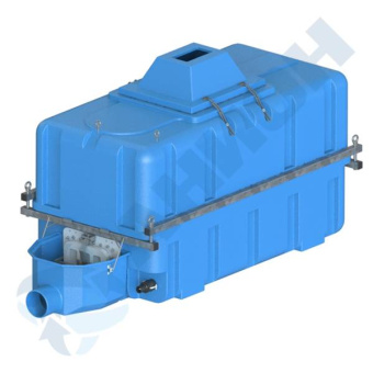 Изотермический контейнер КР2500ПЛН для перевозки живой рыбы c люком и сливом