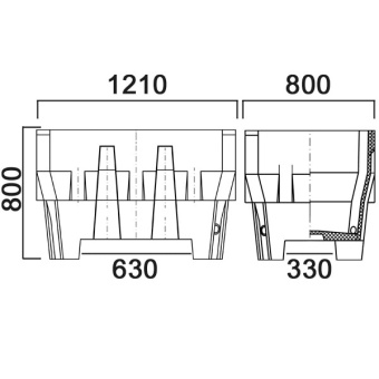 Изотермический контейнер И450С объемом 480 л