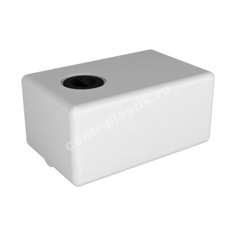 Прямоугольная белая емкость с люком обслуживания.