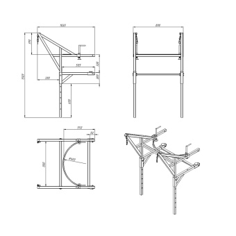 Кронштейн для мусоросбросов Экопром, универсальный