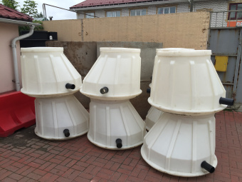 Полиэтиленовые колодцы для связистов Ø 1300 Н 800 с отводами