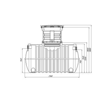 Пластиковый бак ПВ1800