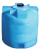 Цилиндрическая емкость, голубой пластик, ребра жесткости.