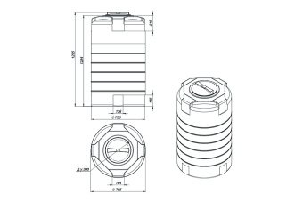 Пластиковая емкость T 500