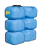 Прямоугольный бак, голубой пластик, ребра жесткости.