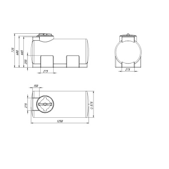 Пластиковая емкость ЭВГ 350