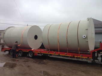 Полипропиленовая емкость на 30 м³ Ø 3000 Н 4500 для питьевой воды