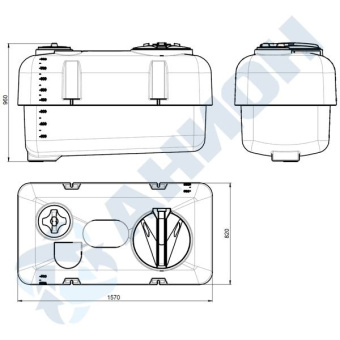 Пластиковая емкость СП800ФК3