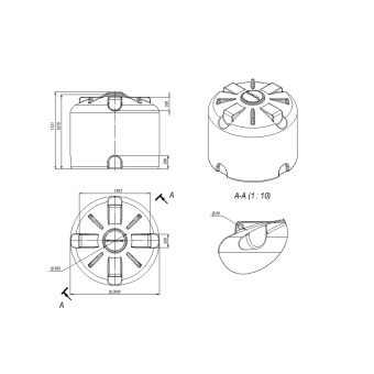 Накопительная емкость на заказ на 4,5 м³ из полипропилена