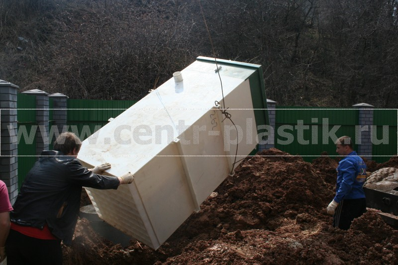Бетонная плита и анкеры (при высоком УГВ)