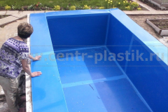 Фото №3. Фото установки пластикового бассейна