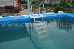 Фото №5. Фото установки пластикового бассейна