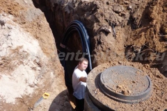 Фото №69 Прокладка напорной трубы от КНС до септика Астра 10