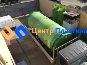 Стеклопластиковая комплектная типовая КНС Ø1800 H4200 вид сверху 