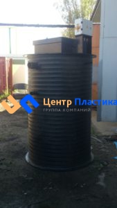 Полиэтиленовая мини КНС Ф 1200 Н 2500 на базе двух насосов Pedrollo Bcm10|50 со шкафом управления 